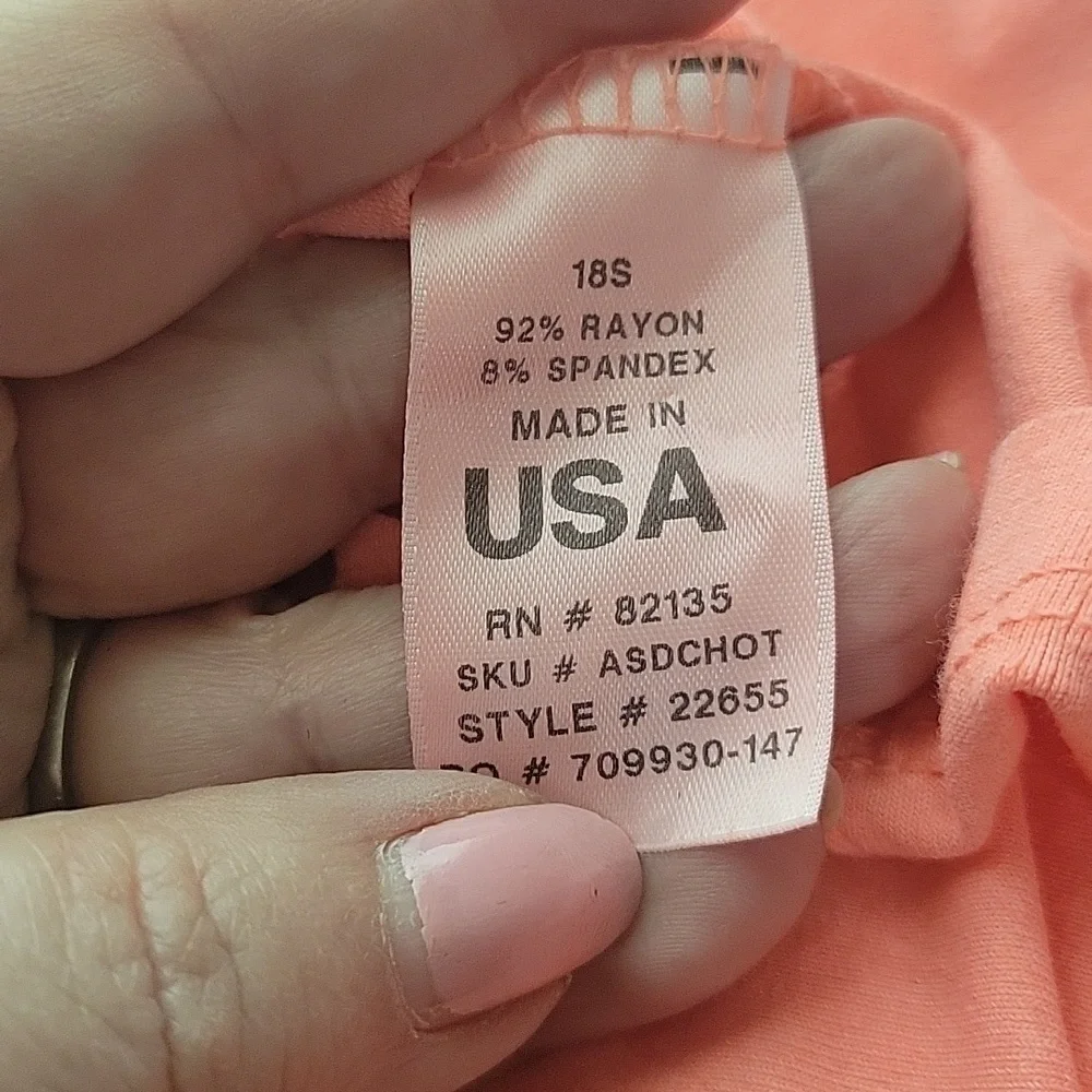 Fresh Produce Ocean Tide Chloe Coral Sleeveless Dress Small - Picture 8 of 8